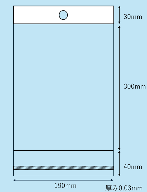 画像1: OPPヘッダー付き＃30　190×(30＋300)＋40