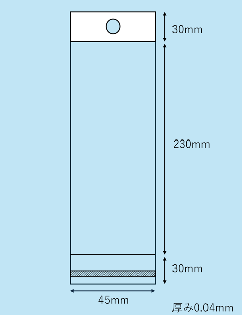 画像1: OPPヘッダー付き　45×（30＋230）＋30
